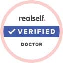 RealSelf Verified Doctor badge for Dr. Peter Capizzi, trusted board-certified plastic surgeon.